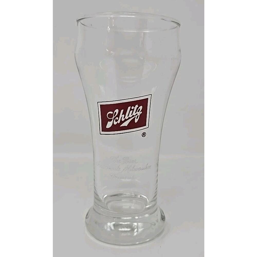 Vintage Schlitz Beer Tavern Bar Glass Approx. Size: 6" x 2-1/4" U206